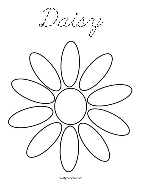 Daisy Petals Coloring Page