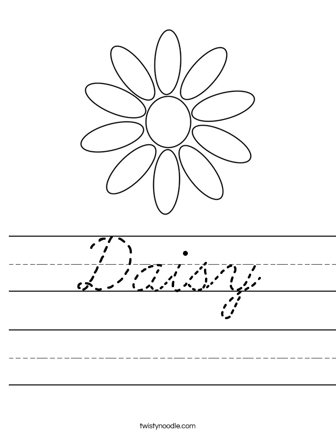 Daisy Worksheet