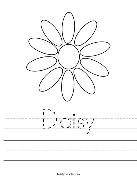 Daisy Petals Worksheet