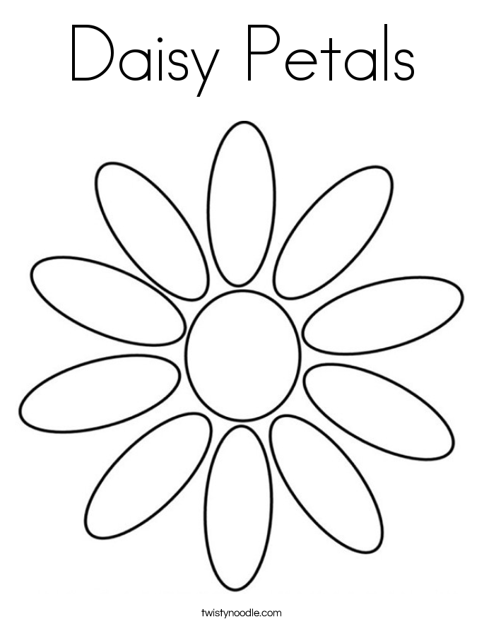 Daisy Petals Coloring Page