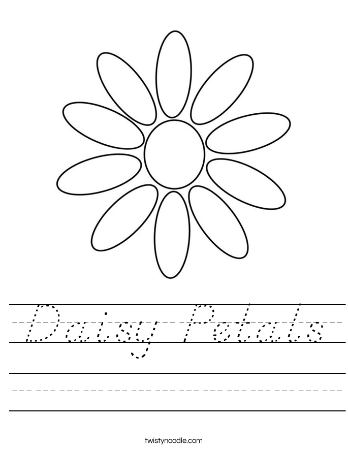 Daisy Petals Worksheet