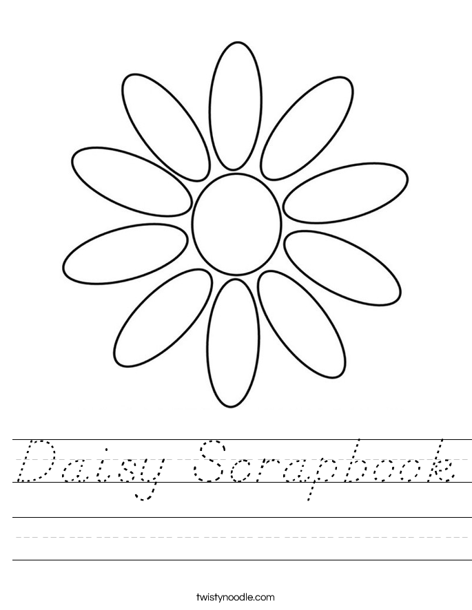 Daisy Scrapbook Worksheet