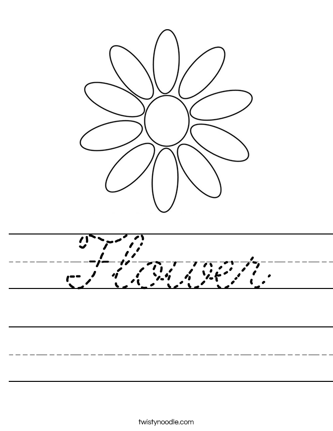 Flower Worksheet