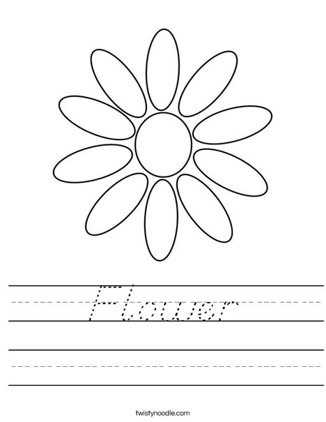 Daisy Petals Worksheet