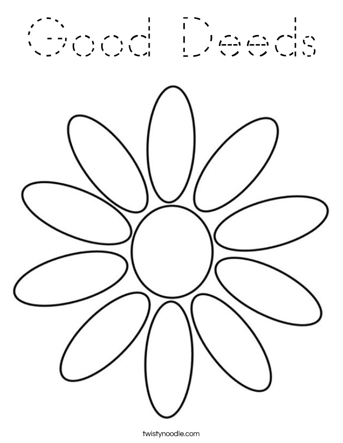 Good Deeds Coloring Page