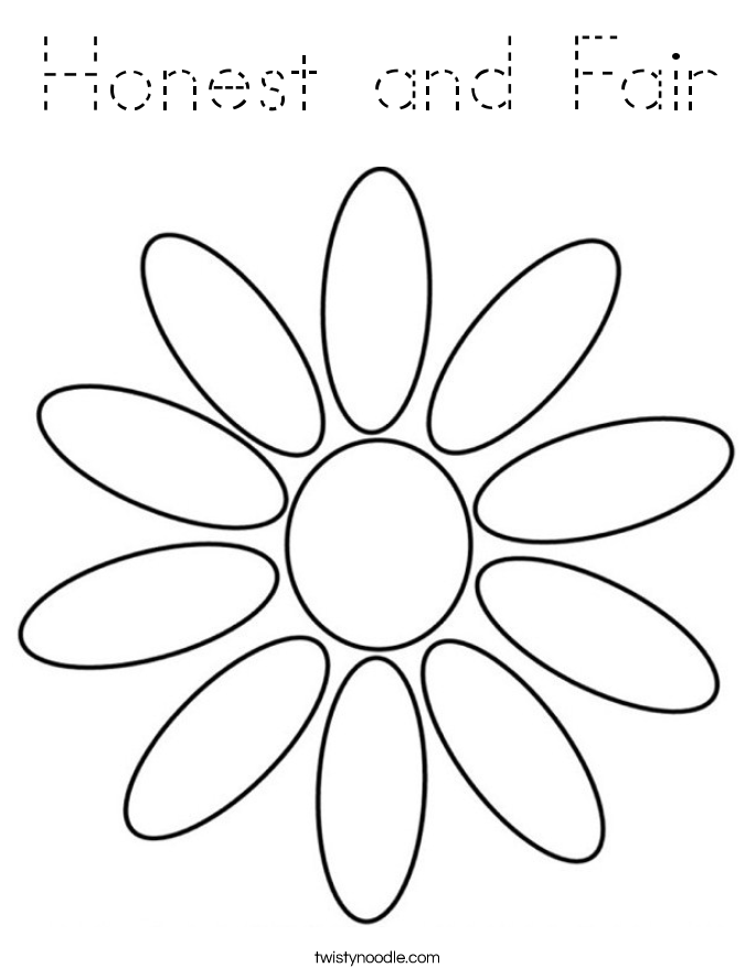Honest and Fair Coloring Page