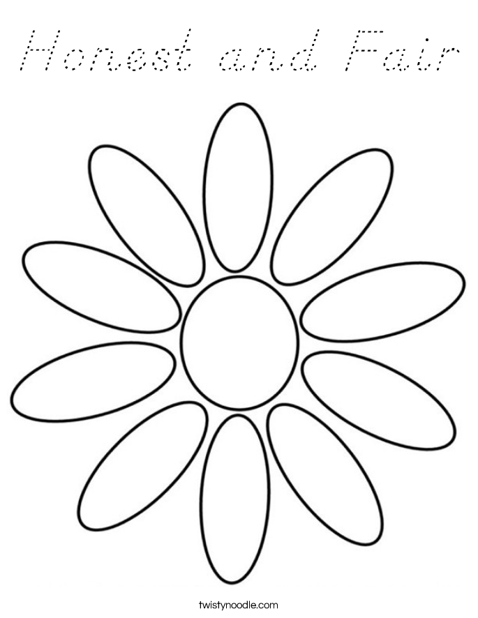 Honest and Fair Coloring Page