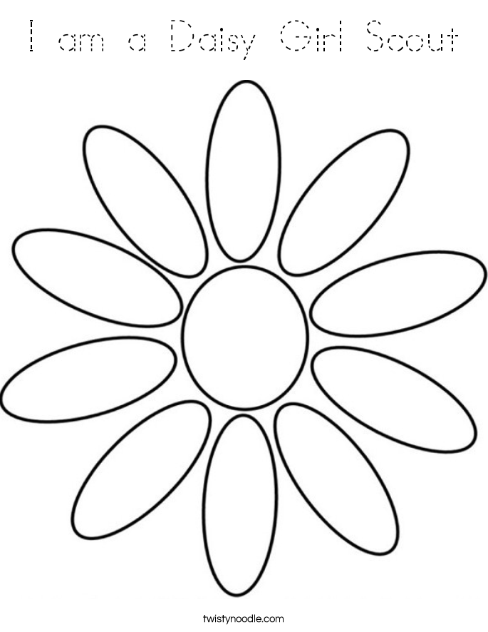 I am a Daisy Girl Scout Coloring Page