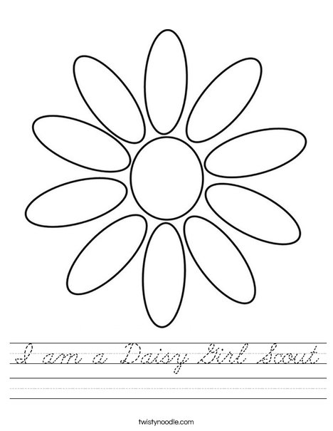 Daisy Petals Worksheet