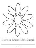 I am a Daisy Girl Scout Worksheet