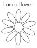 I am a flower. Coloring Page