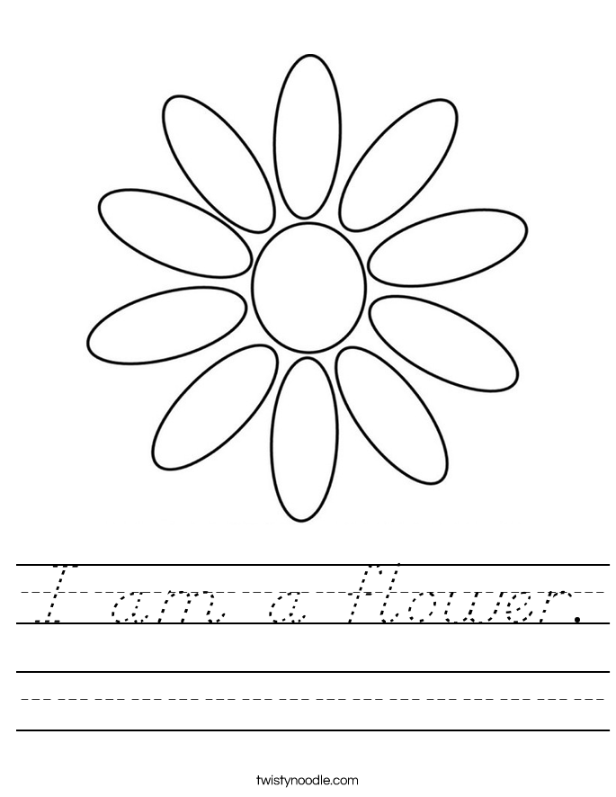 I am a flower. Worksheet