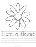 I am a flower. Worksheet
