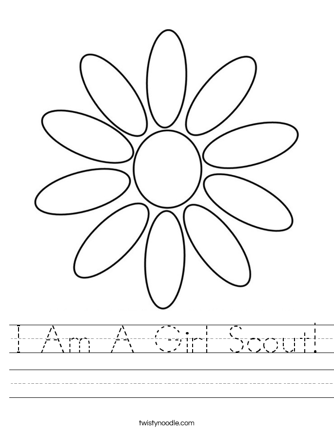 I Am A Girl Scout! Worksheet