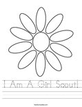 I Am A Girl Scout! Worksheet