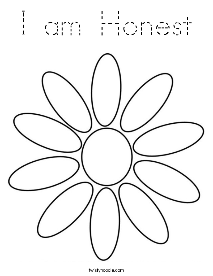I am Honest Coloring Page