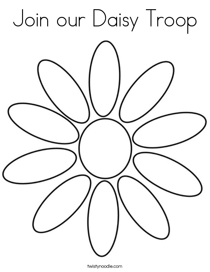 Download Join our Daisy Troop Coloring Page - Twisty Noodle