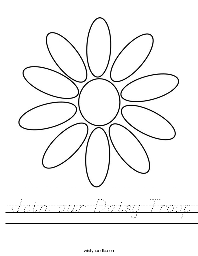 Join our Daisy Troop Worksheet