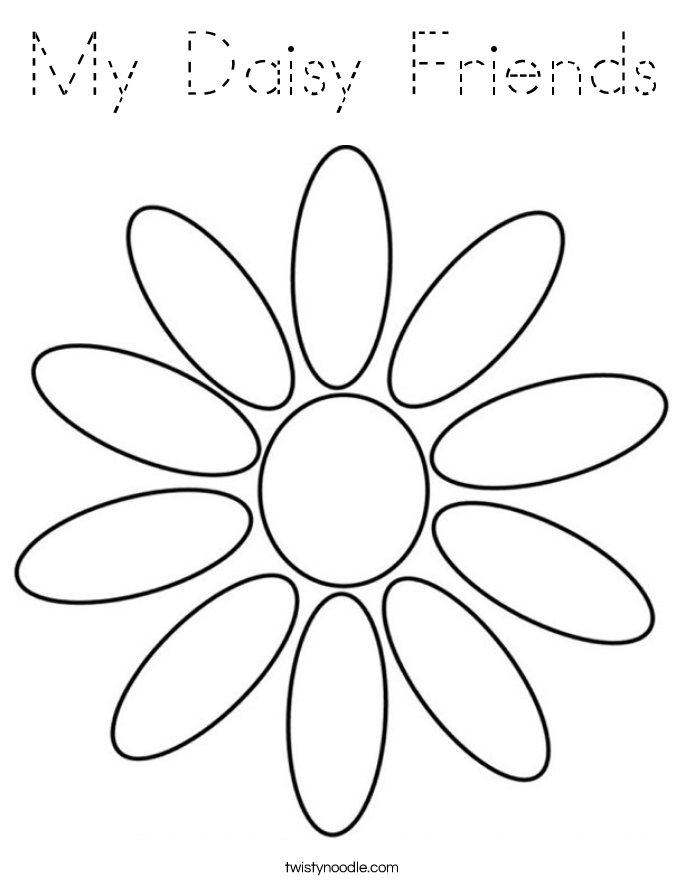 My Daisy Friends Coloring Page