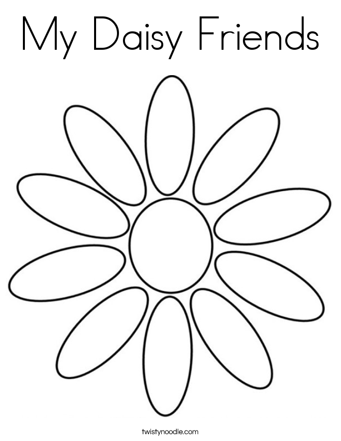 My Daisy Friends Coloring Page