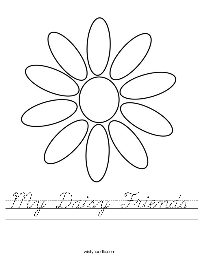 My Daisy Friends Worksheet