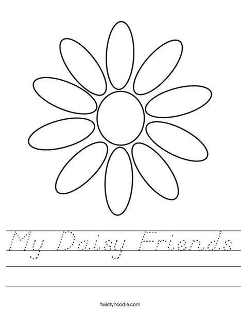 Daisy Petals Worksheet