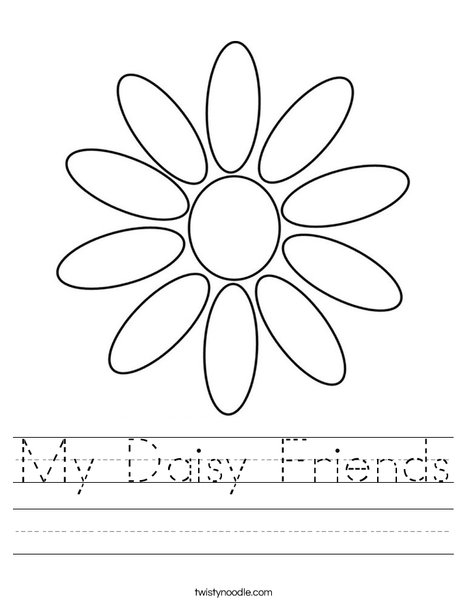 Daisy Petals Worksheet