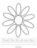 Thank You for all you do!  Worksheet