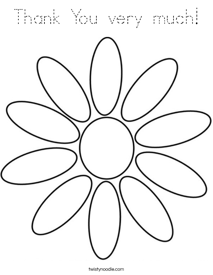 Thank You very much! Coloring Page
