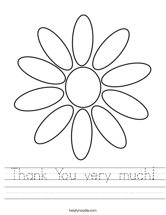 Thank You very much! Worksheet