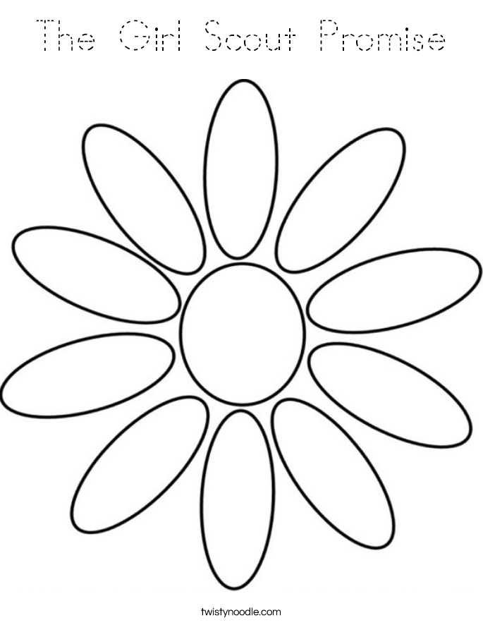 The Girl Scout Promise Coloring Page