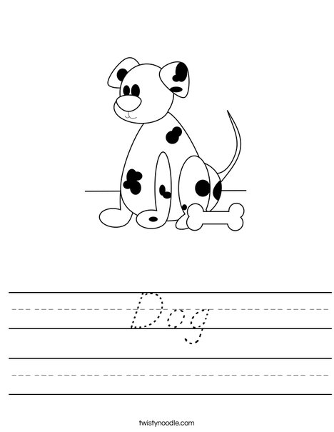 Dalmatian Worksheet