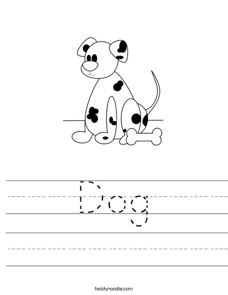 Dog Worksheet Twisty Noodle Dog Worksheet Twisty Noodle