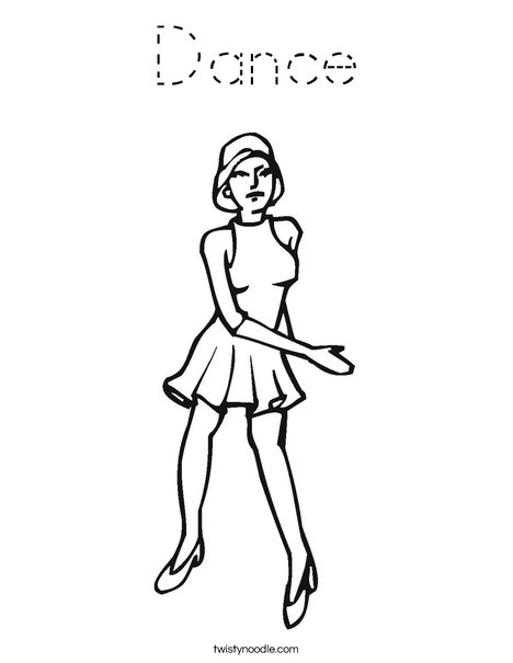 Jazz Dancer Coloring Page