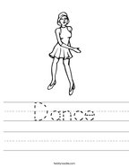 Dance Handwriting Sheet