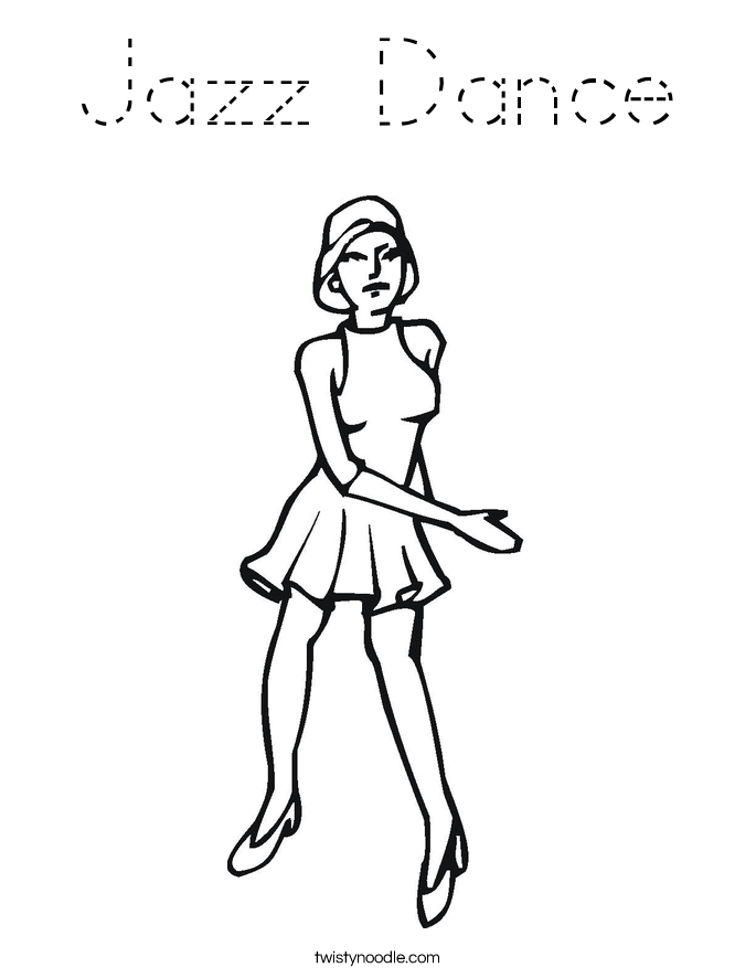 Jazz Dance Coloring Page