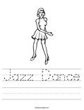 Jazz Dance Worksheet