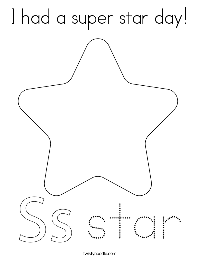 I had a super star day! Coloring Page