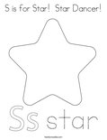 S is for Star!  Star Dancer!Coloring Page