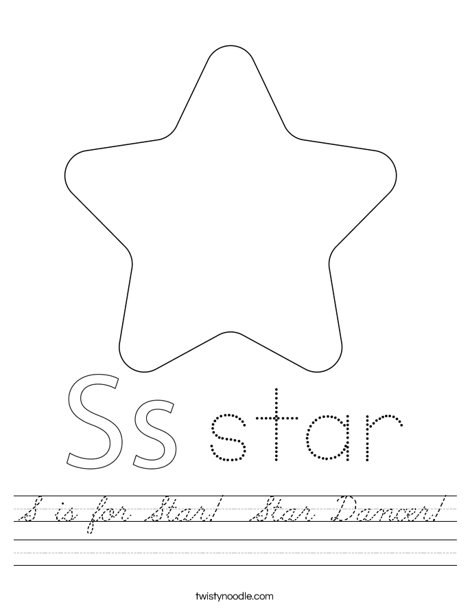 S is for Star!  Star Dancer! Worksheet