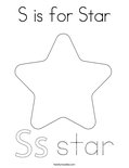 S is for StarColoring Page