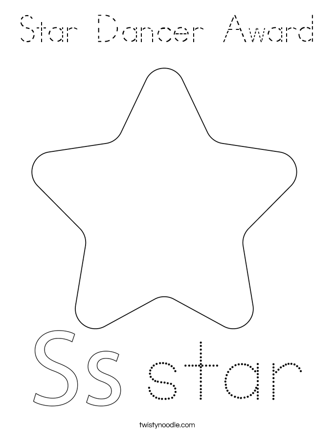Star Dancer Award Coloring Page