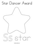Star Dancer AwardColoring Page