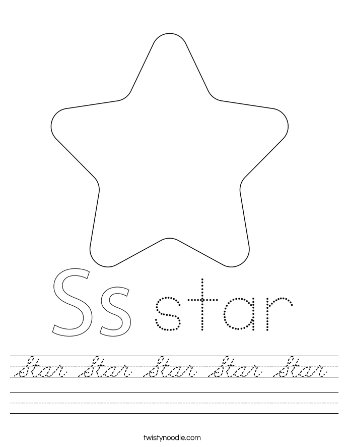 Star Star Star Star Star Worksheet