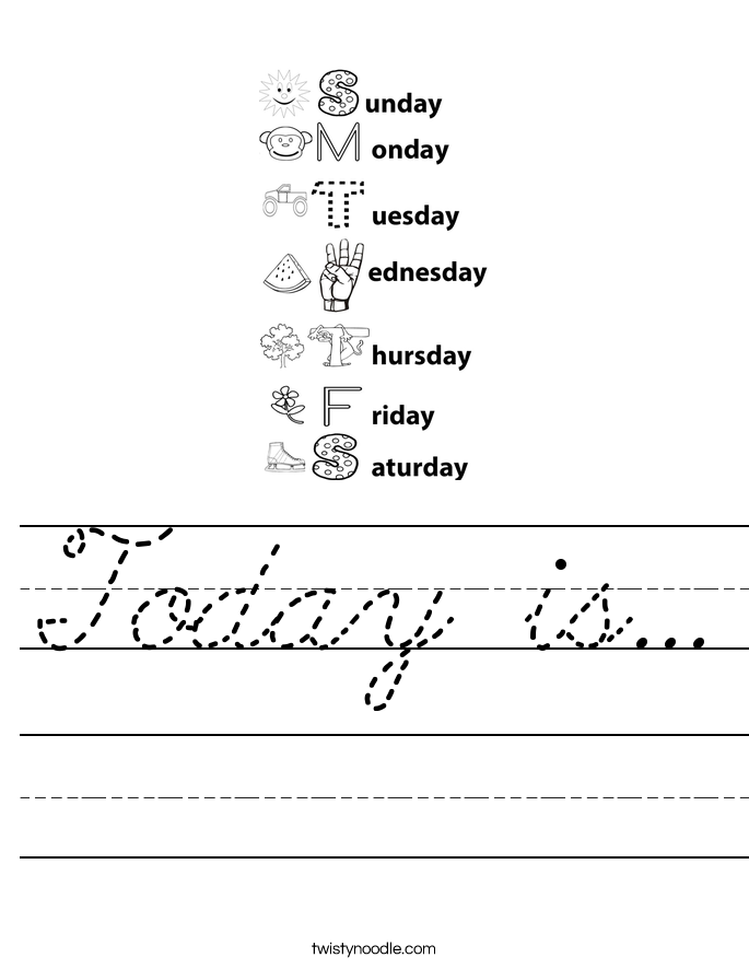 Today is... Worksheet