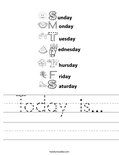 Today is... Worksheet