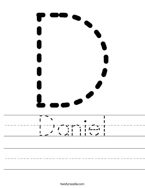 Tracing Letter D Worksheet