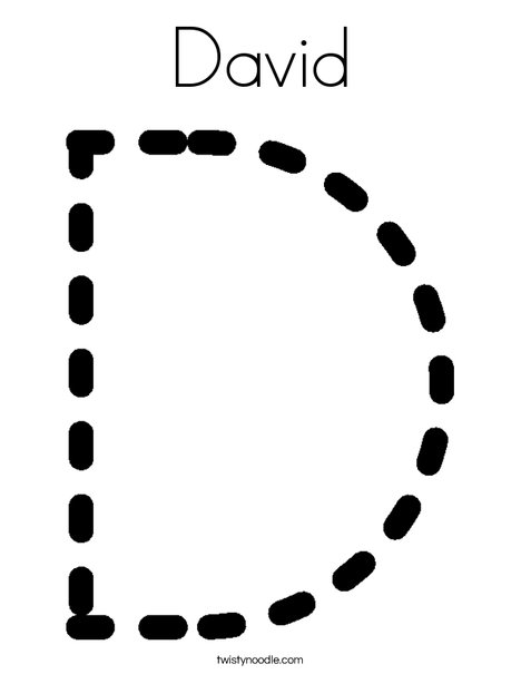 Tracing Letter D Coloring Page