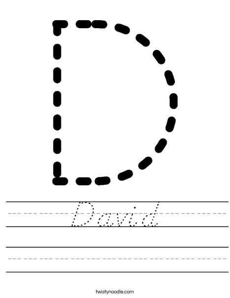 Tracing Letter D Worksheet