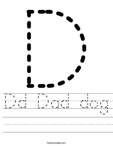 dd dad dog worksheet twisty noodle